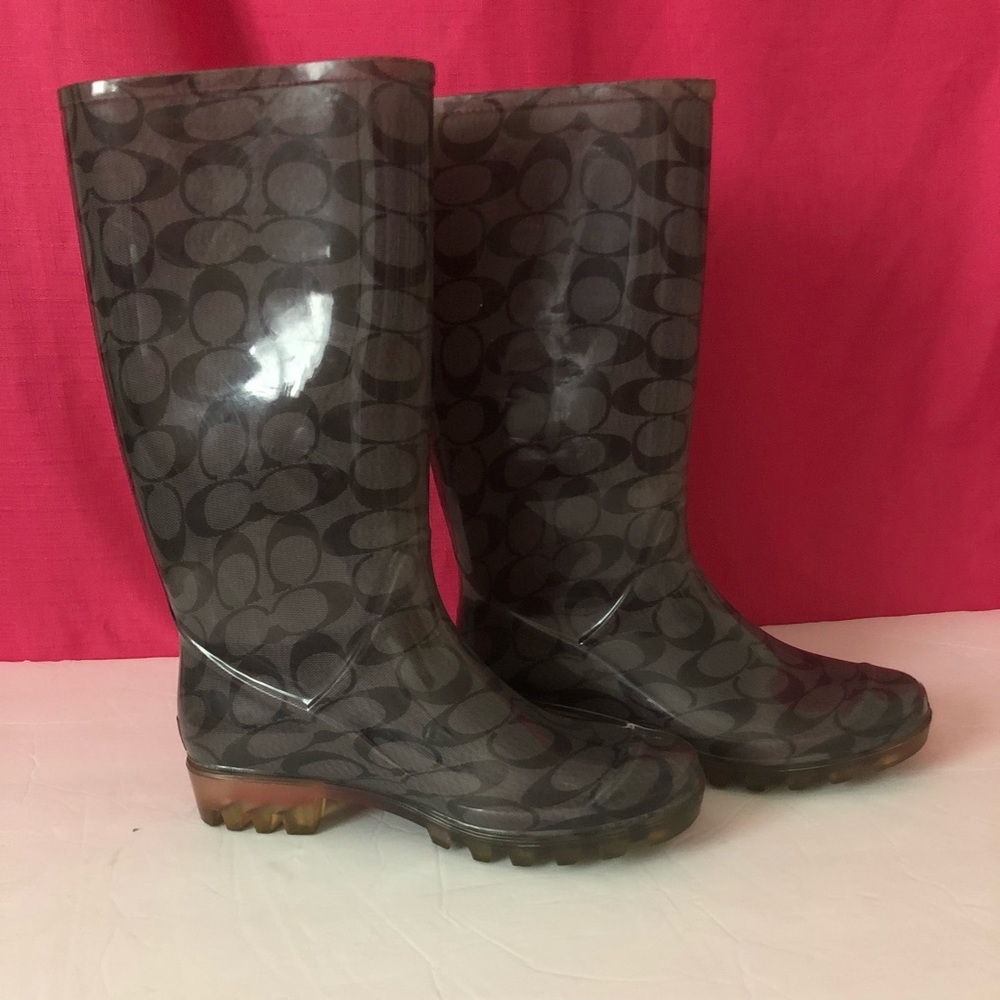 Authentic Coach Rain Boots size 6